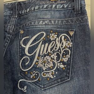 GUESS Vintage Daredevil Boot Cut Women's Embroidered Denim Jeans